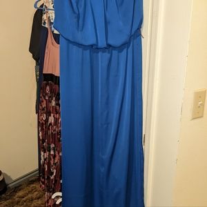 *final sale* Strapless rich blue maxi
